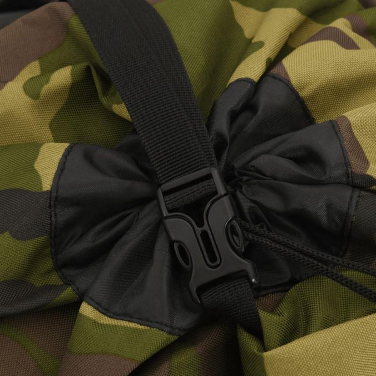VIDAXL Sac à dos de randonnée vert camouflage 80 L tissu oxford