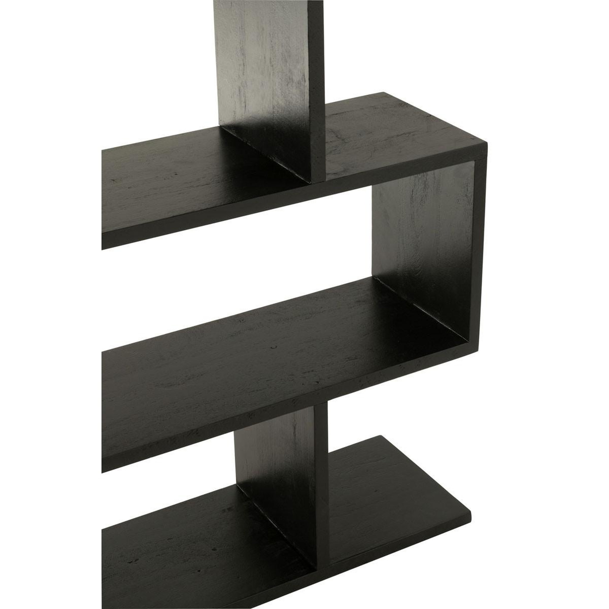Voir la diapositive 6 : J-LINE Bibliothèque en Bois  Lattes Verticales  180cm Noir