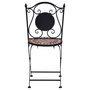Voir la diapositive 4 : VIDAXL Chaises de bistrot mosaïque lot de 2 Marron Ceramique