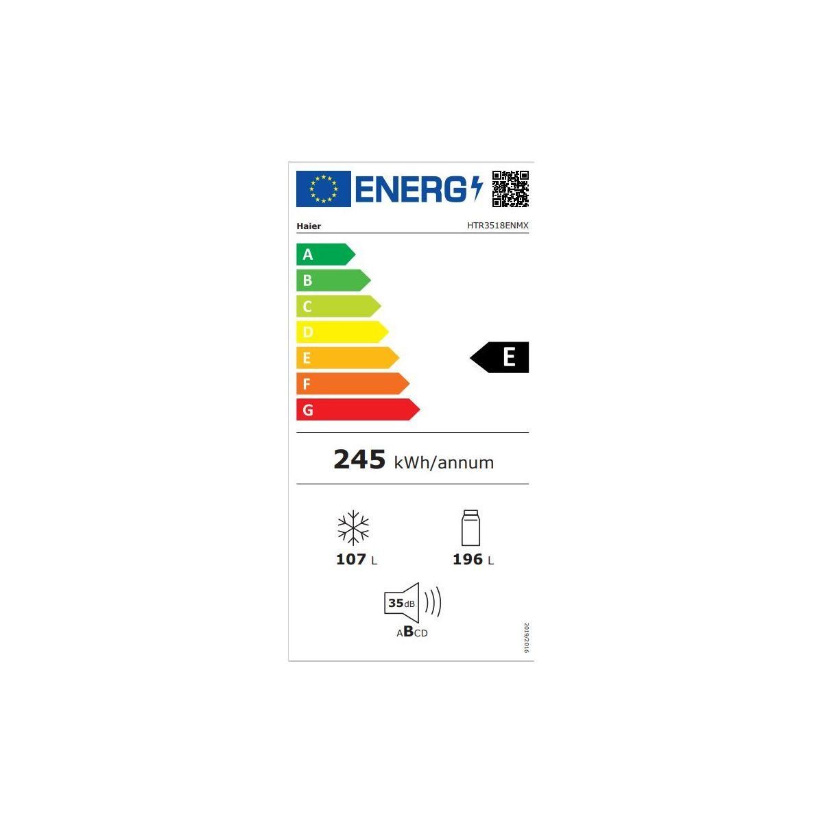HAIER Réfrigérateur combiné HTR3518ENMX