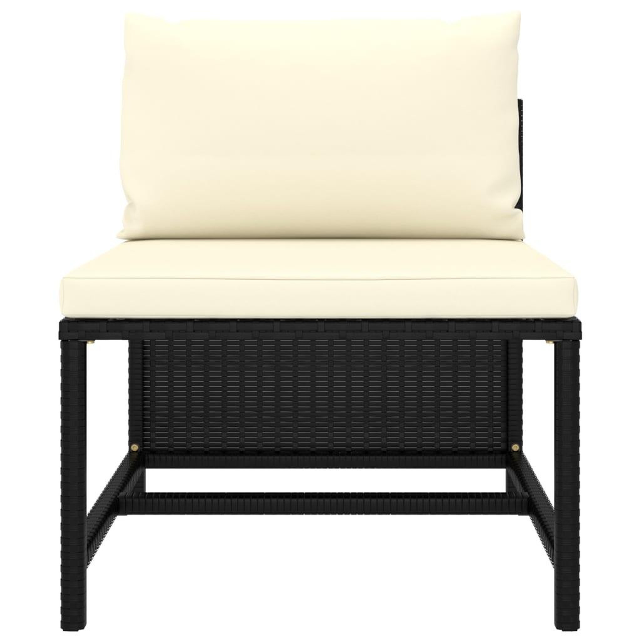 Voir la diapositive 3 : VIDAXL Canapes de jardin 3 pcs avec coussins Noir Resine tressee