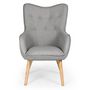 Voir la diapositive 2 : Paris Prix Fauteuil Scandinave  Aimee  67cm Gris Clair