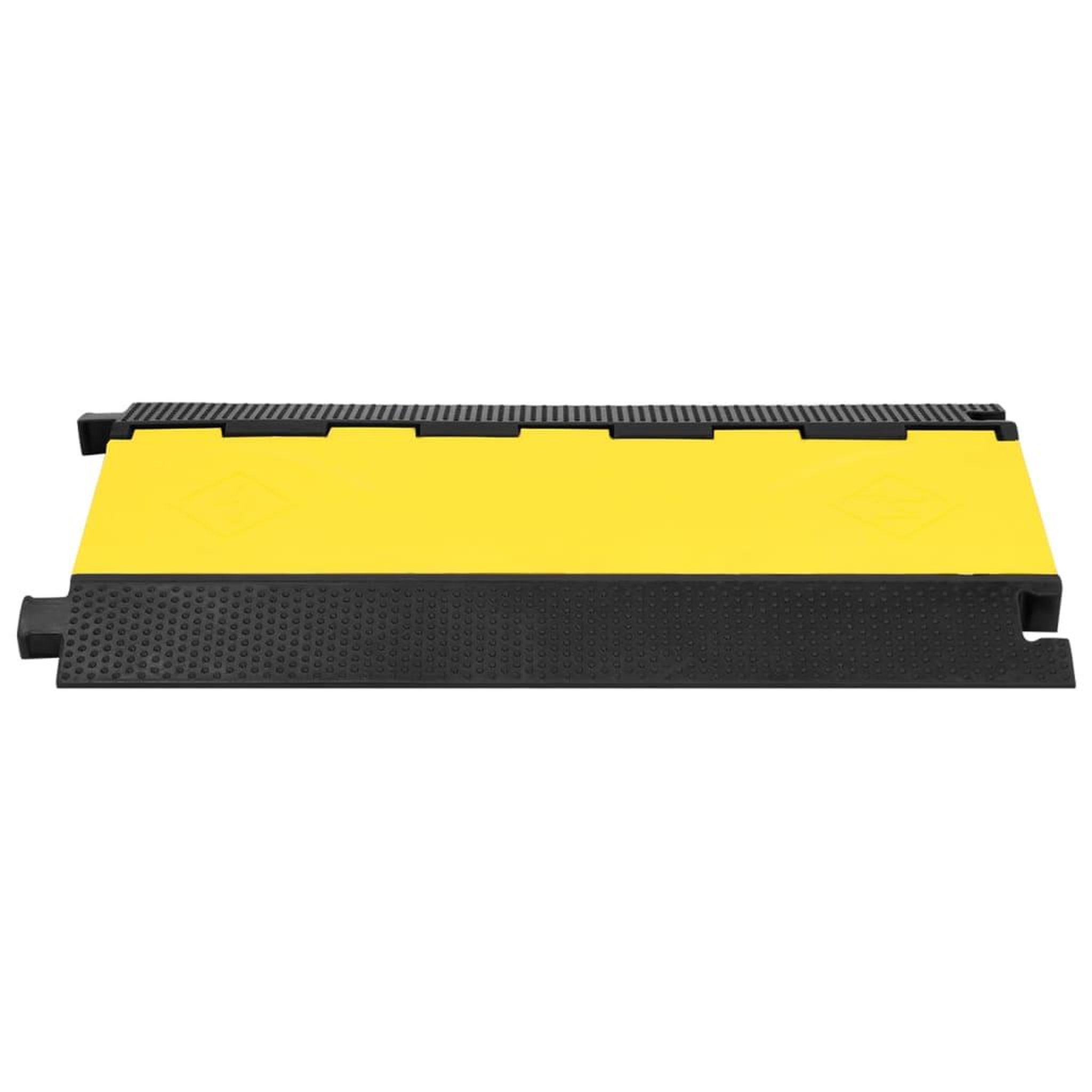 Voir la diapositive 2 : VIDAXL Rampe de protection de cable avec 5 canaux 90 cm caoutchouc