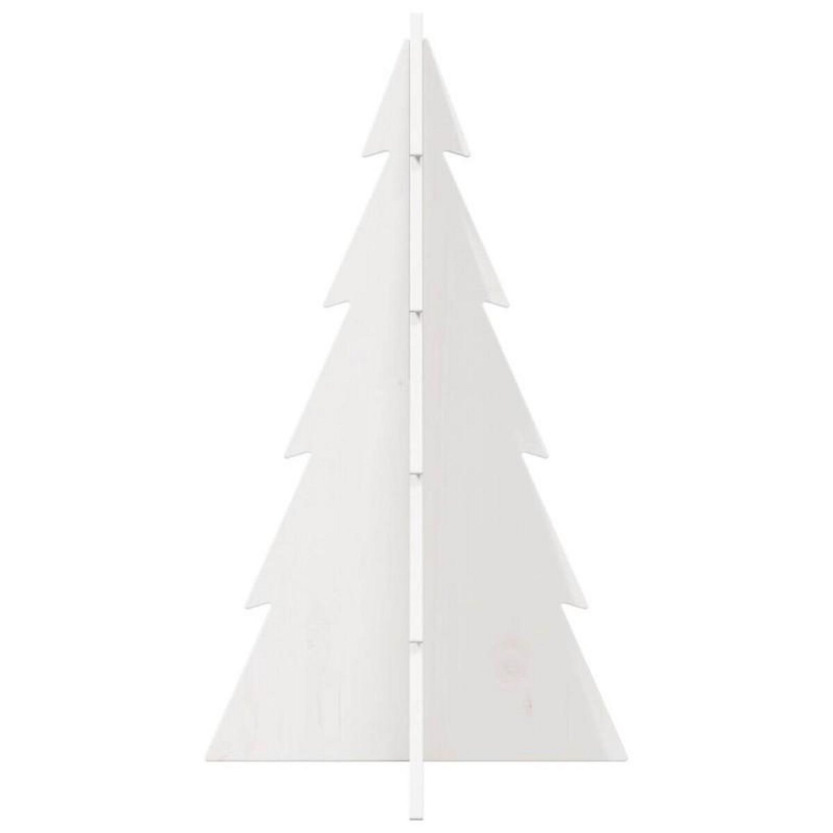 VIDAXL Arbre de Noël en bois pour décoration blanc 80 cm pin massif