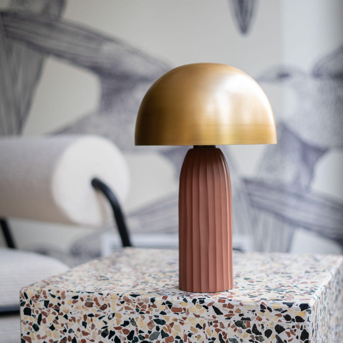 Rendez vous déco Lampe en métal blanche et noire - Joy