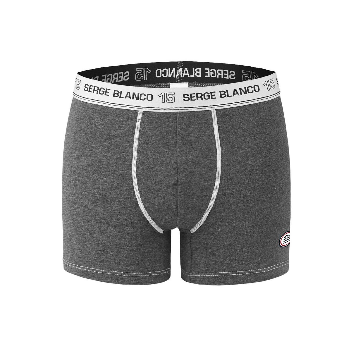 SERGE BLANCO Lot de 2 Boxers homme avec surpiqûres Class