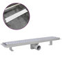 Voir la diapositive 2 : VIDAXL Drain de douche lineaire 630x140 mm acier inoxydable