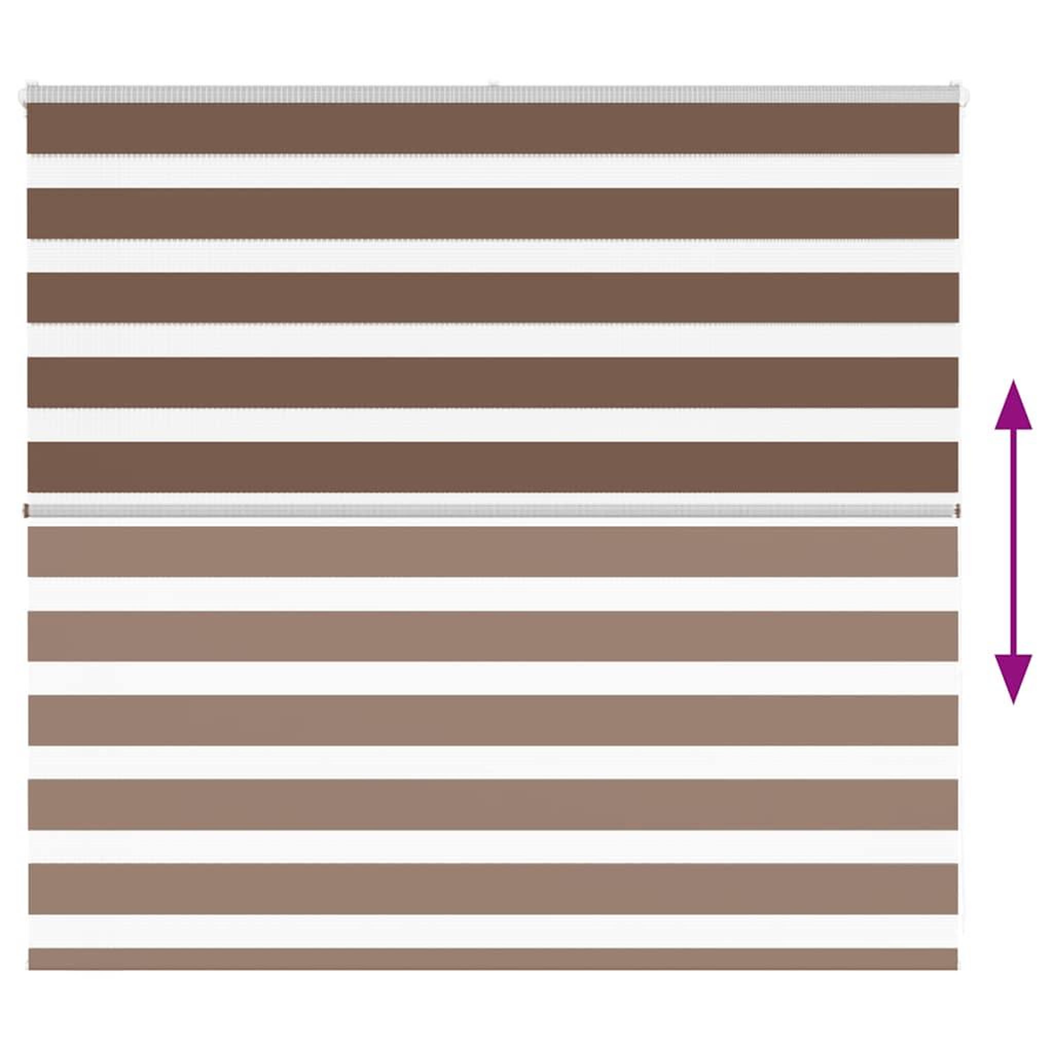 Voir la diapositive 5 : VIDAXL Store zebre marron 165x100cm largeur du tissu 160,9cm polyester