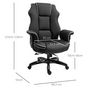 Voir la diapositive 3 : VINSETTO Fauteuil de bureau gamer ergonomique grand confort - 76L x 80l x 118-124H cm - noir