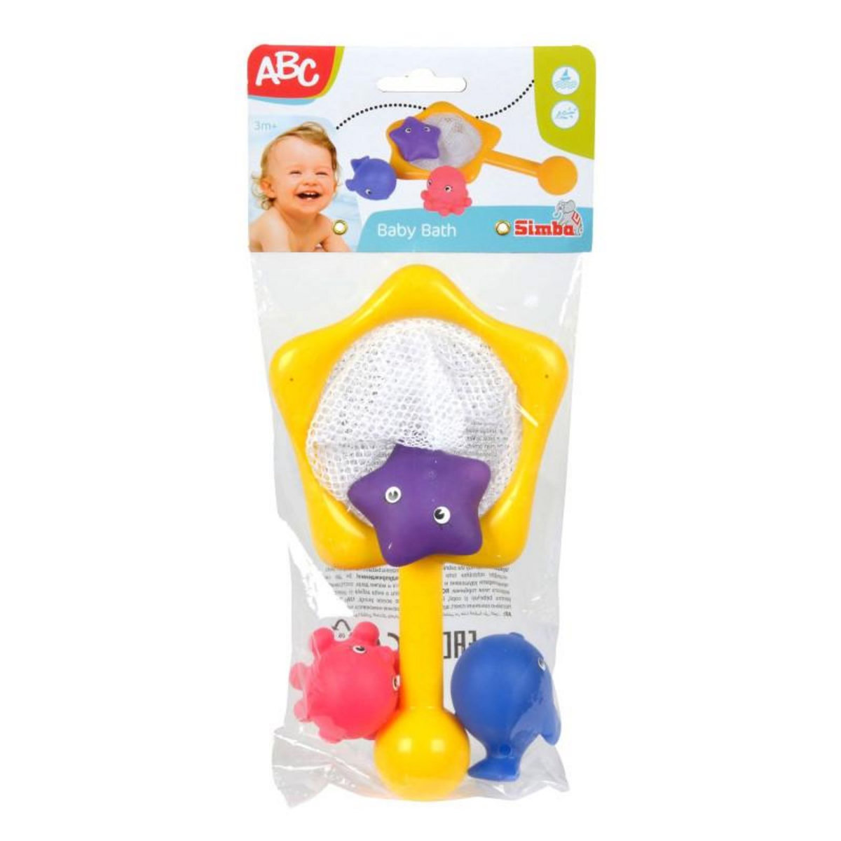 ABC ABC bath animals with landing net, 4 pcs.