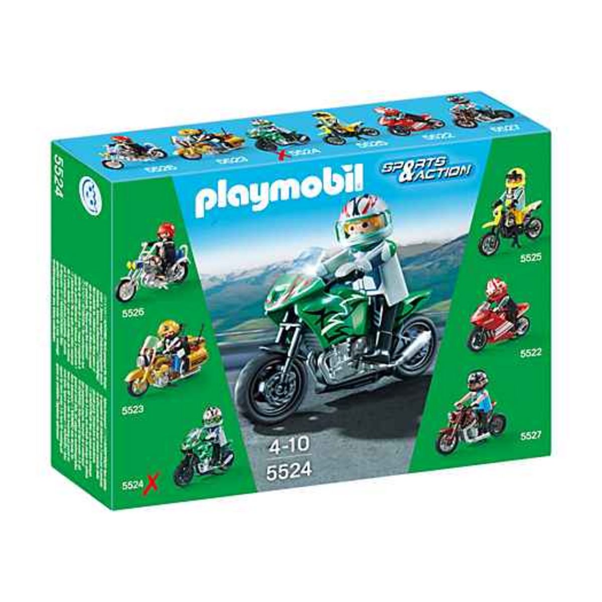 PLAYMOBIL 5524 Moto de sport verte
