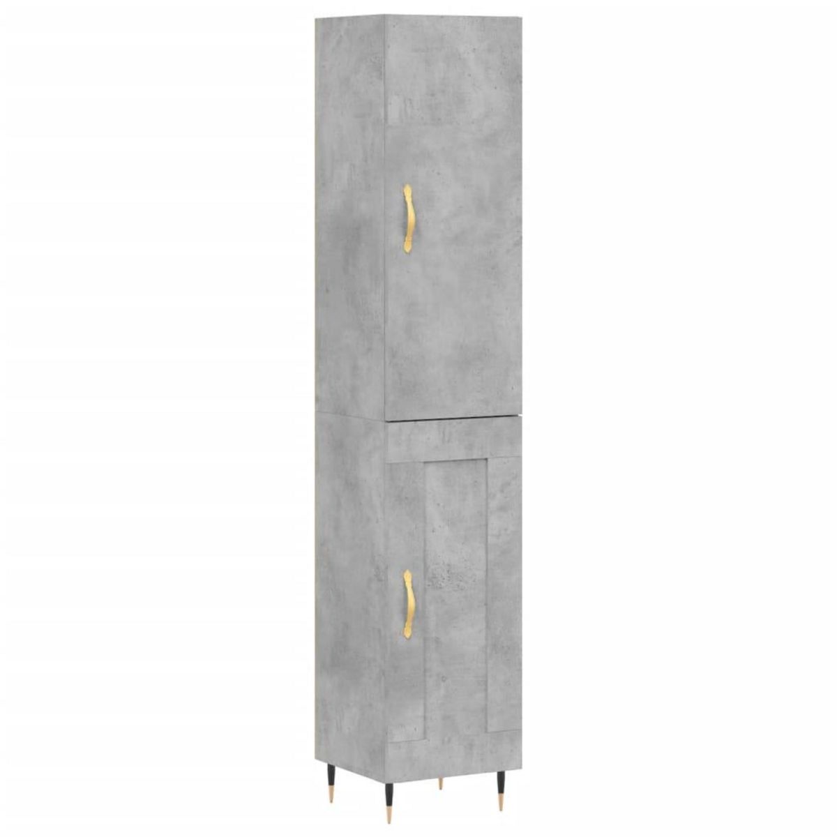 VIDAXL Buffet haut Gris beton 34,5x34x180 cm Bois d'ingenierie
