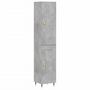 Voir la diapositive 2 : VIDAXL Buffet haut Gris beton 34,5x34x180 cm Bois d'ingenierie