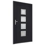Voir la diapositive 4 : VIDAXL Porte d'entree anthracite 88x200 cm PVC