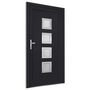 Voir la diapositive 4 : VIDAXL Porte d'entree anthracite 88x200 cm PVC