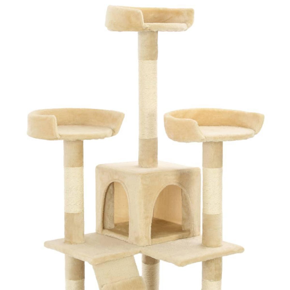VIDAXL Arbre a chat avec griffoirs en sisal 170 cm Beige