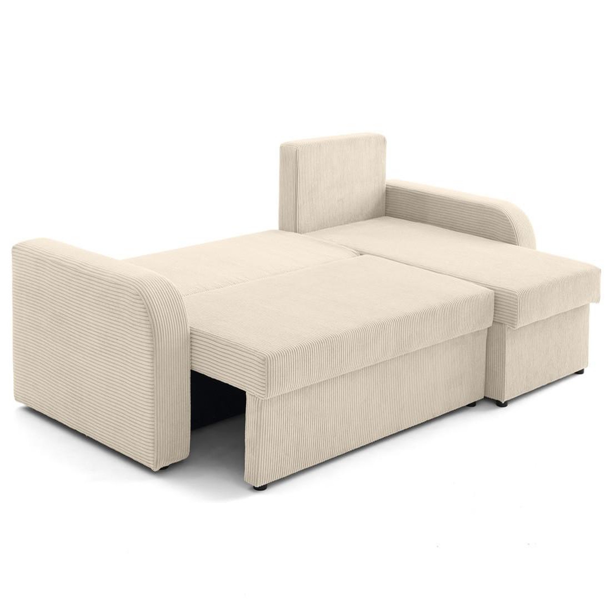 Voir la diapositive 2 : BEST MOBILIER Valos - canapé d'angle réversible - 4 places - convertible avec coffres - en velours côtelé