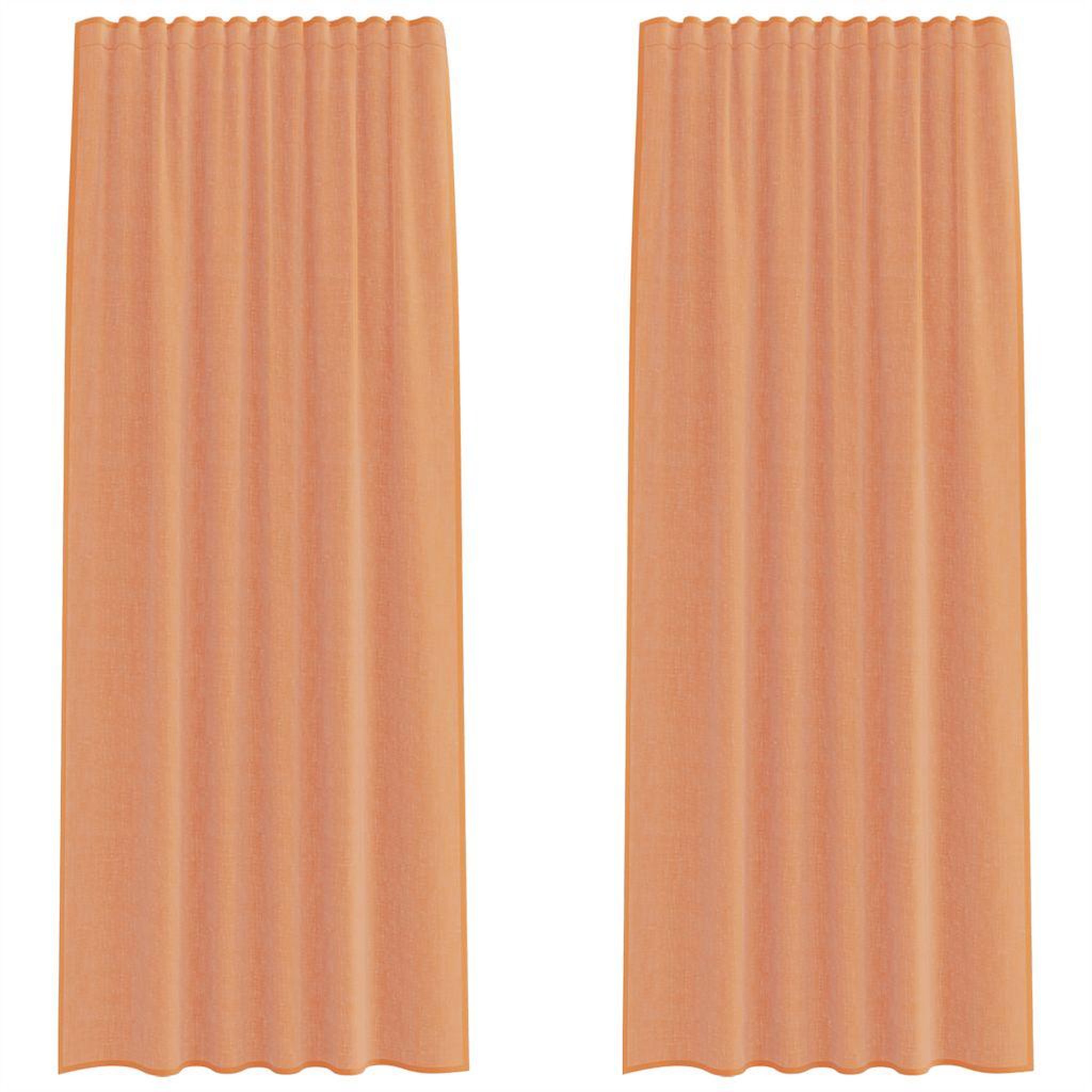Voir la diapositive 2 : VIDAXL Rideaux en voile avec boucles 2 pcs terre cuite 140x245 cm