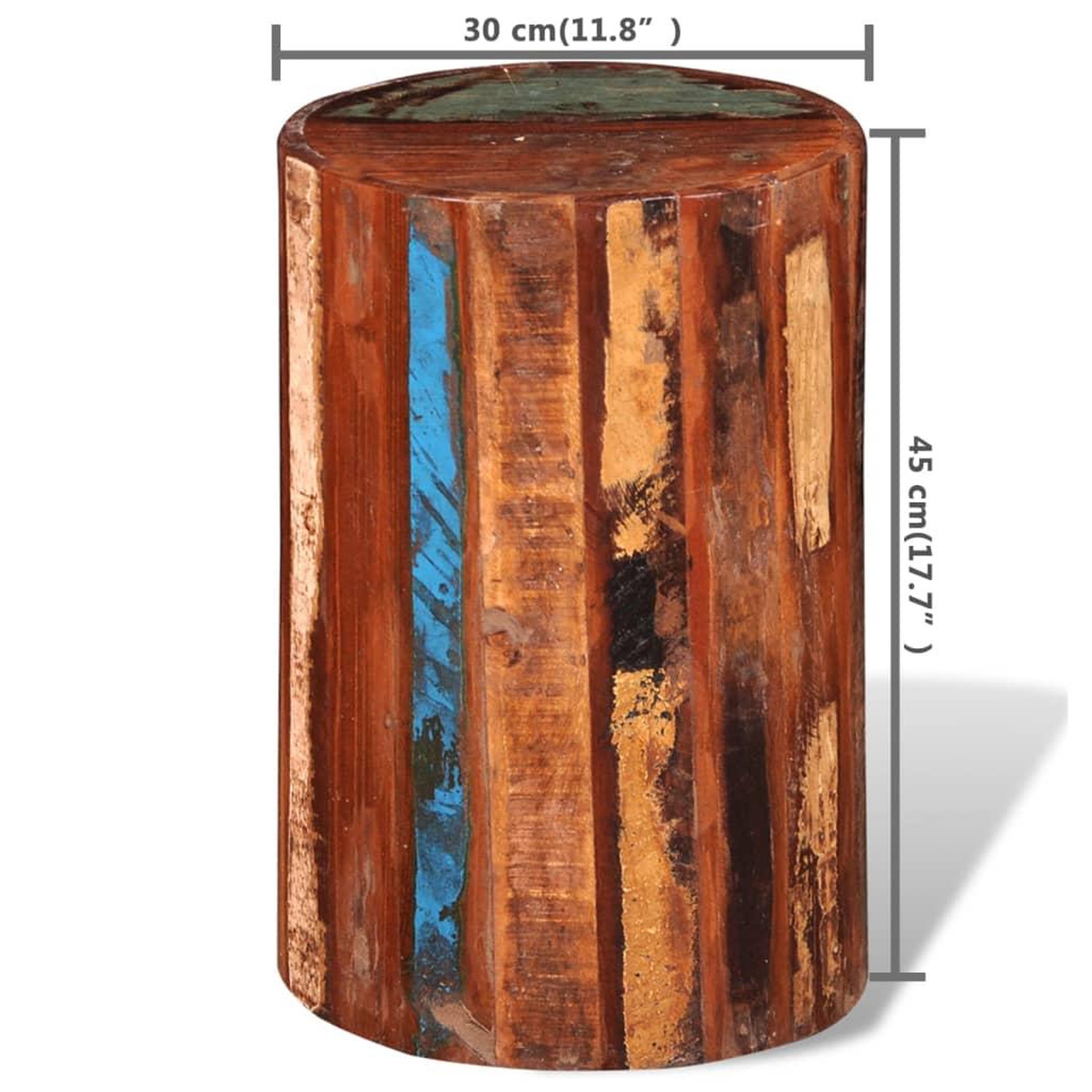 Voir la diapositive 6 : VIDAXL Tabouret Bois de recuperation massif