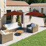 Voir la diapositive 1 : VIDAXL Parasol de jardin double et mat en acier terre cuite 600x300 cm