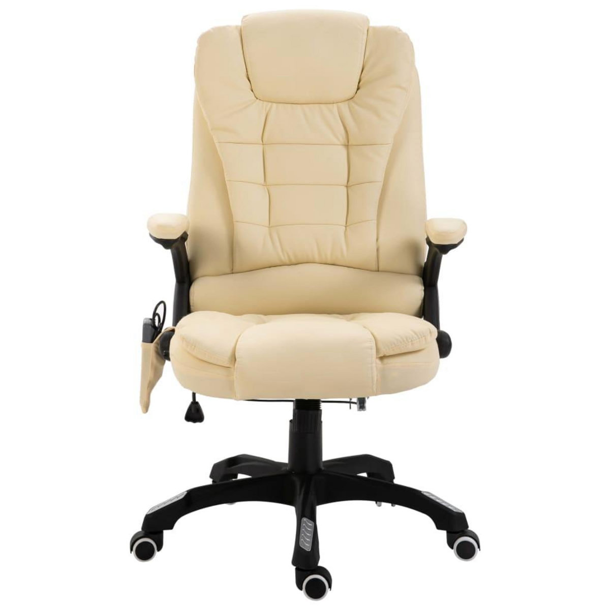VIDAXL Chaise de bureau de massage Creme Similicuir
