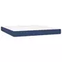 VIDAXL Sommier a lattes de lit avec matelas Bleu 180x200 cm Tissu
