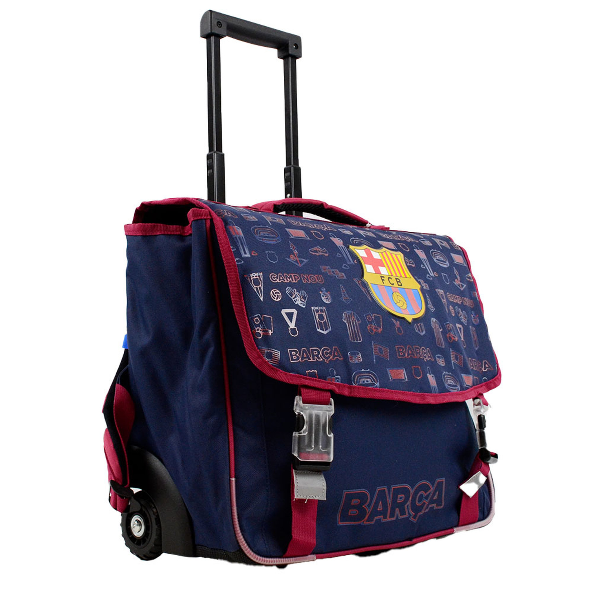 Voir la diapositive 2 : FC Barcelona Cartable à roulettes bleu Fc Barcelone 41 cm