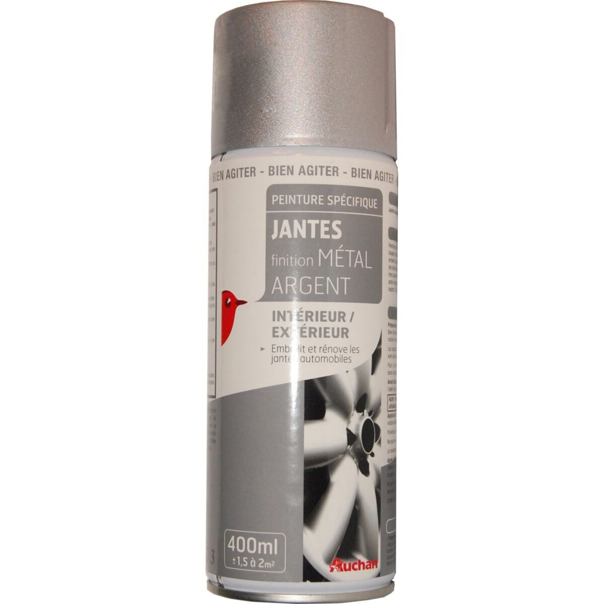 BOMBE DE PEINTURE ARGENT JANTES 400ML