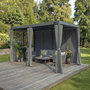 Voir la diapositive 2 : Habitat et Jardin Rideau pour pergola bioclimatique  Kensington  - 3 x 6 m - Gris