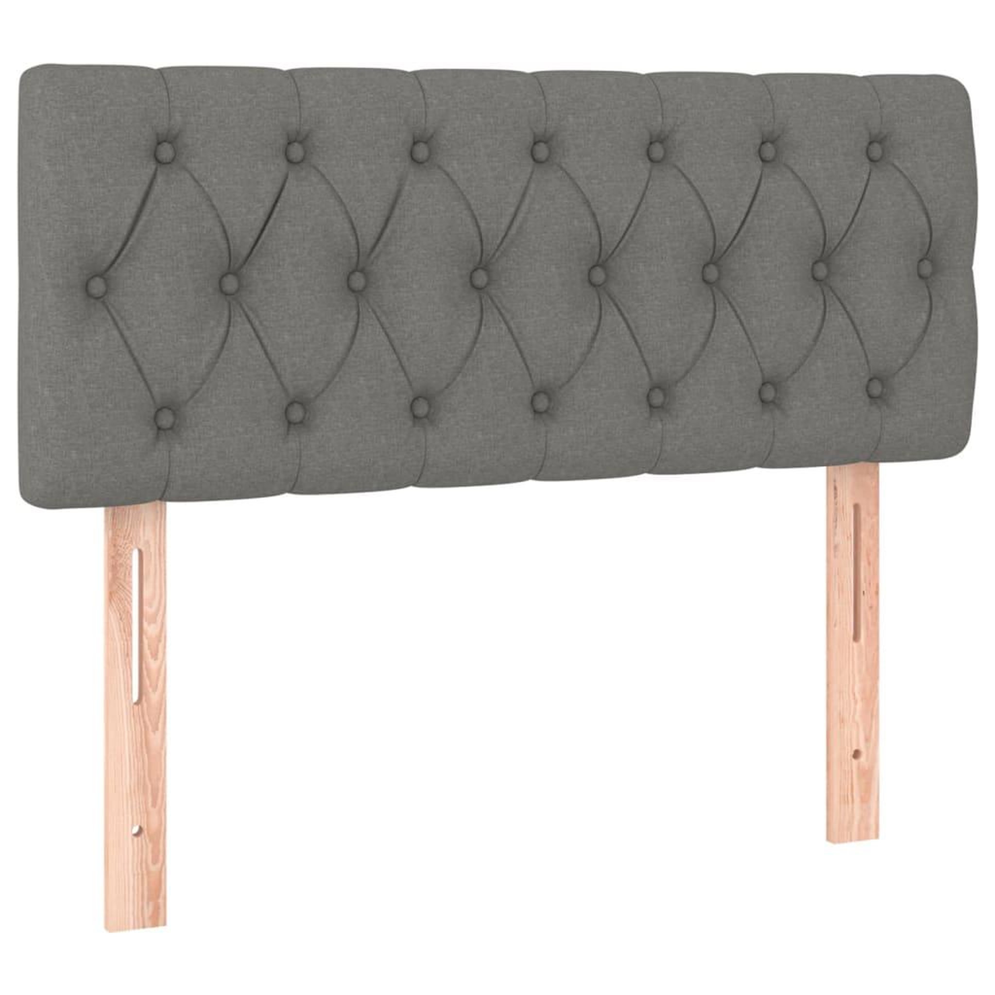 Voir la diapositive 4 : VIDAXL Tete de lit a LED Gris fonce 90x7x78/88 cm Tissu