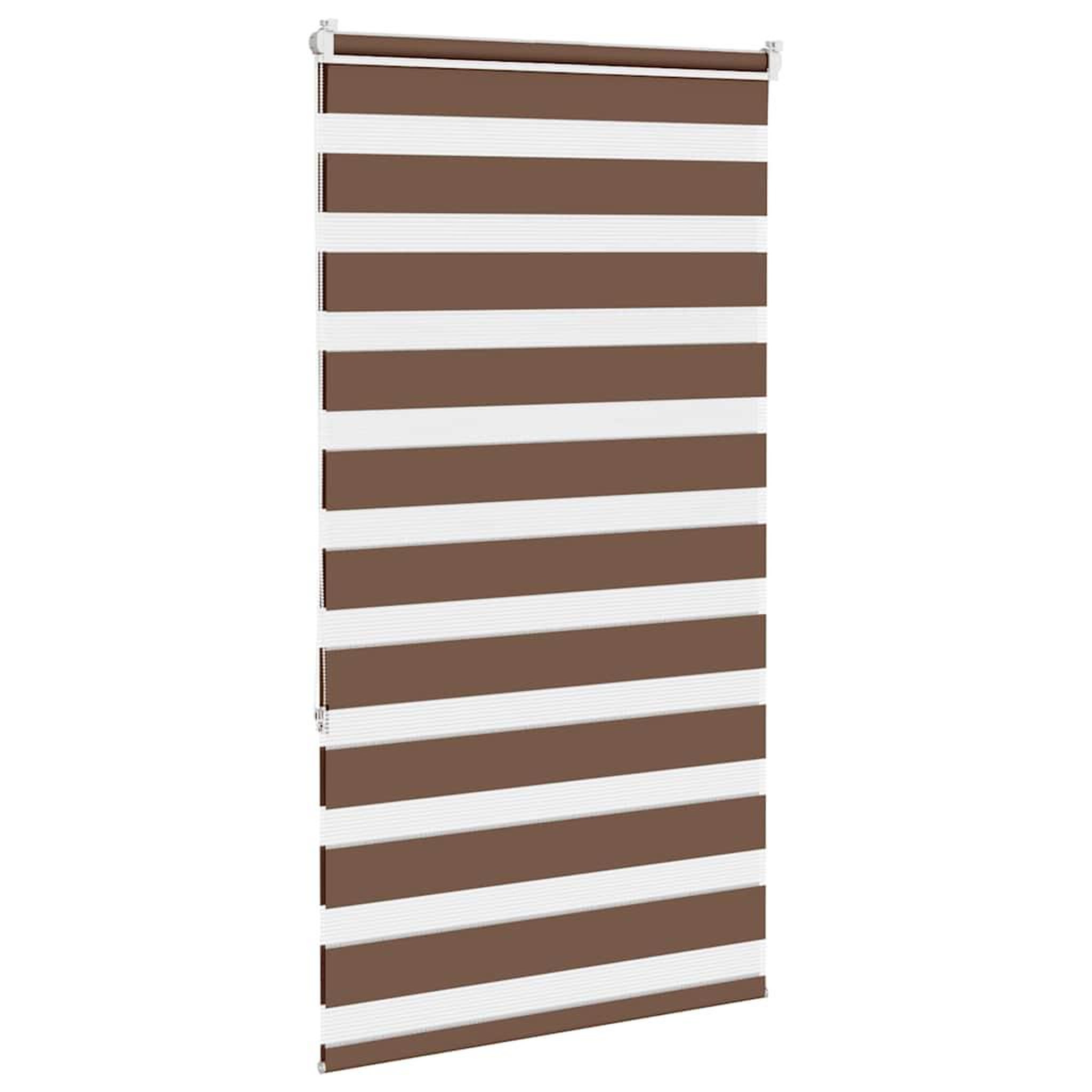 Voir la diapositive 4 : VIDAXL Store zebre marron 90x150 cm largeur du tissu 85,9 cm polyester