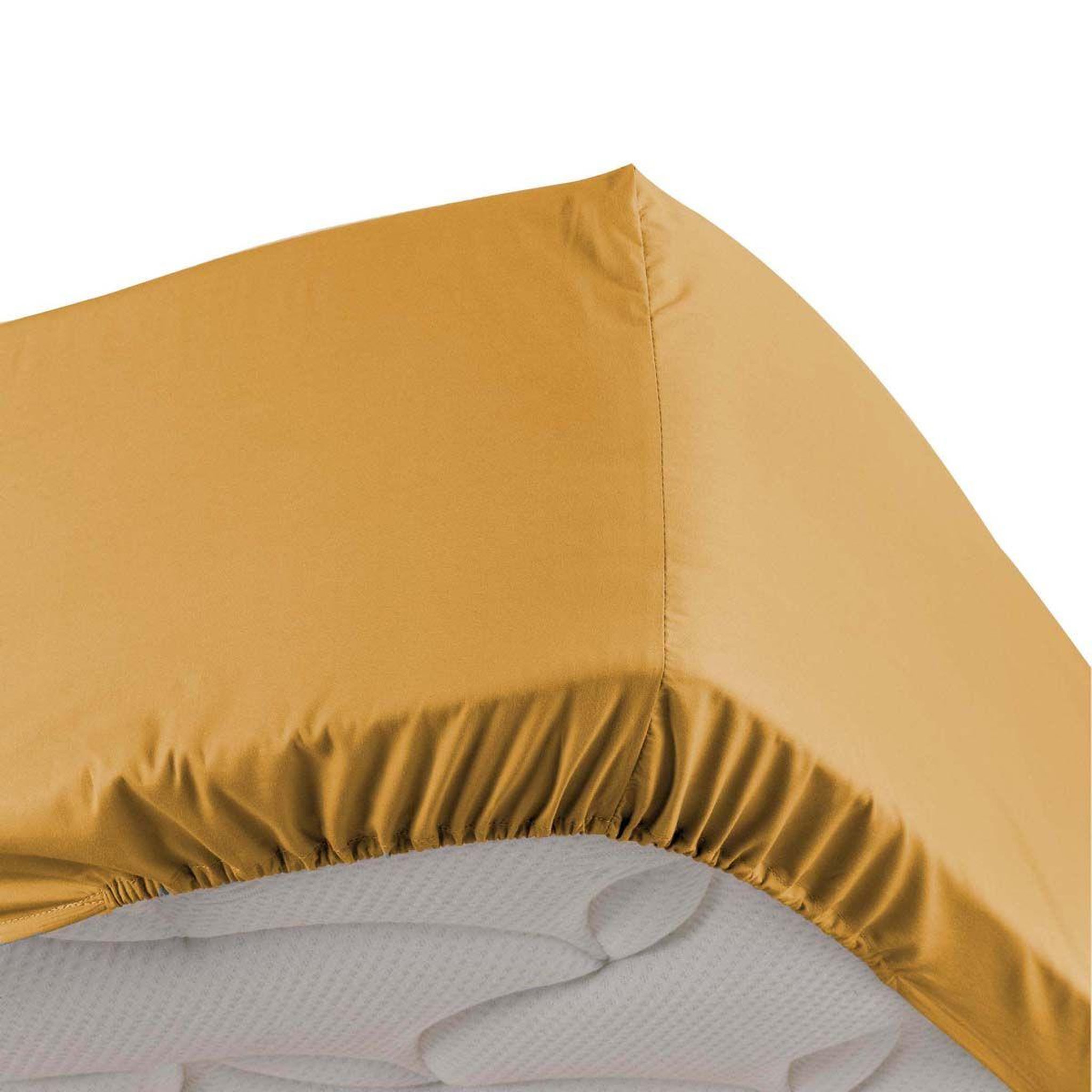 Voir la diapositive 1 : Douceur d'Intérieur Drap housse  percaline  90x190cm ocre
