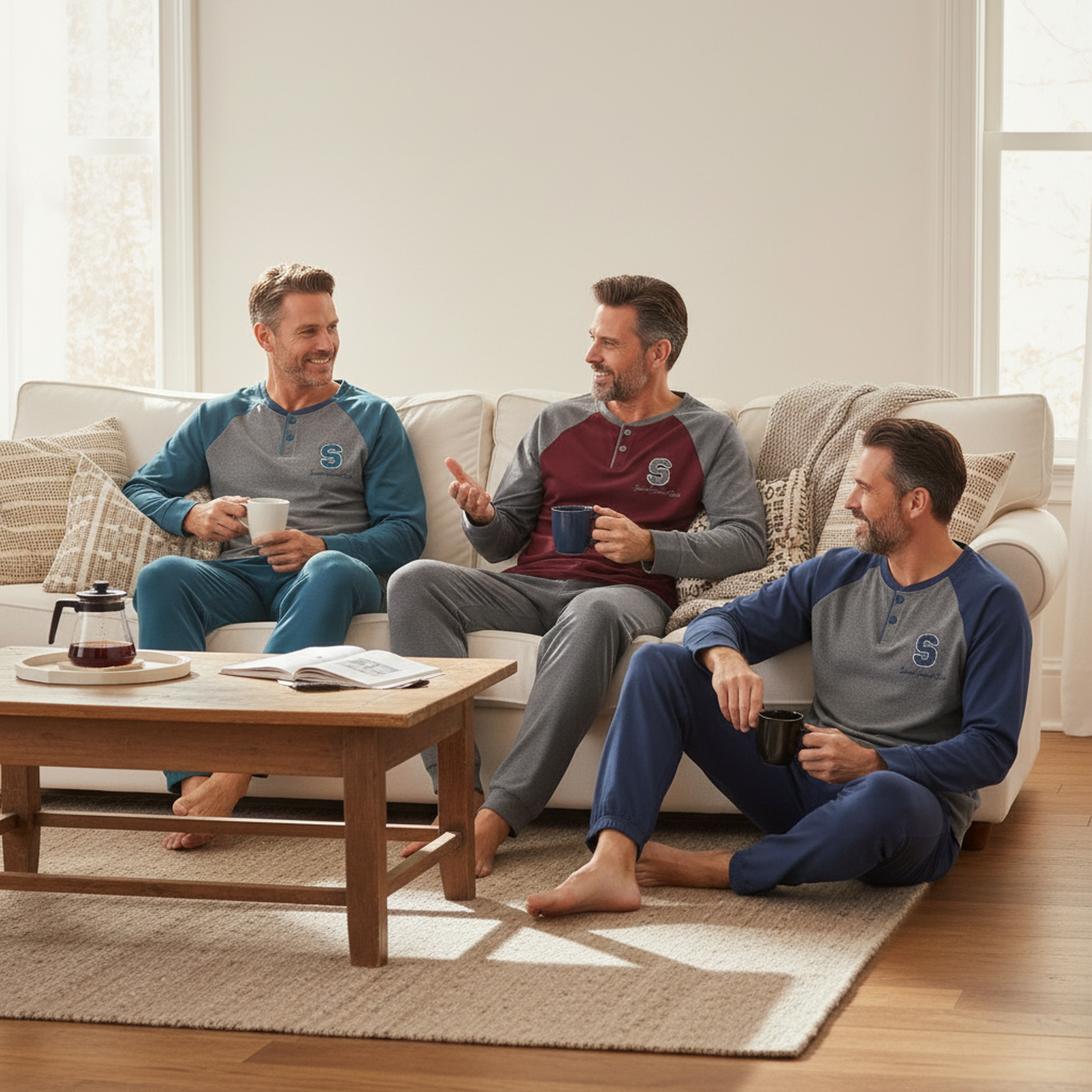 Voir la diapositive 6 : OZABI Ozabi ensemble pyjama homme doublé polaire bicolore sweet secret club