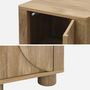 Voir la diapositive 5 : SWEEEK Lot de 2 tables de chevet effet bois de manguier 1 porte réversible Pondi