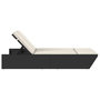 Voir la diapositive 4 : VIDAXL Chaise longue double avec coussins noir resine tressee