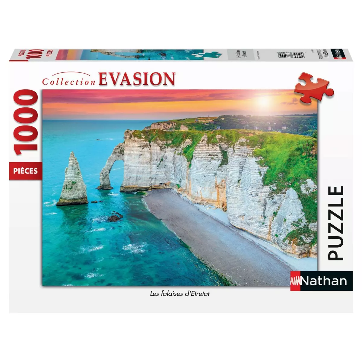 RAVENSBURGER Puzzle Nathan 1000 pièces - Les falaises d'Etretat