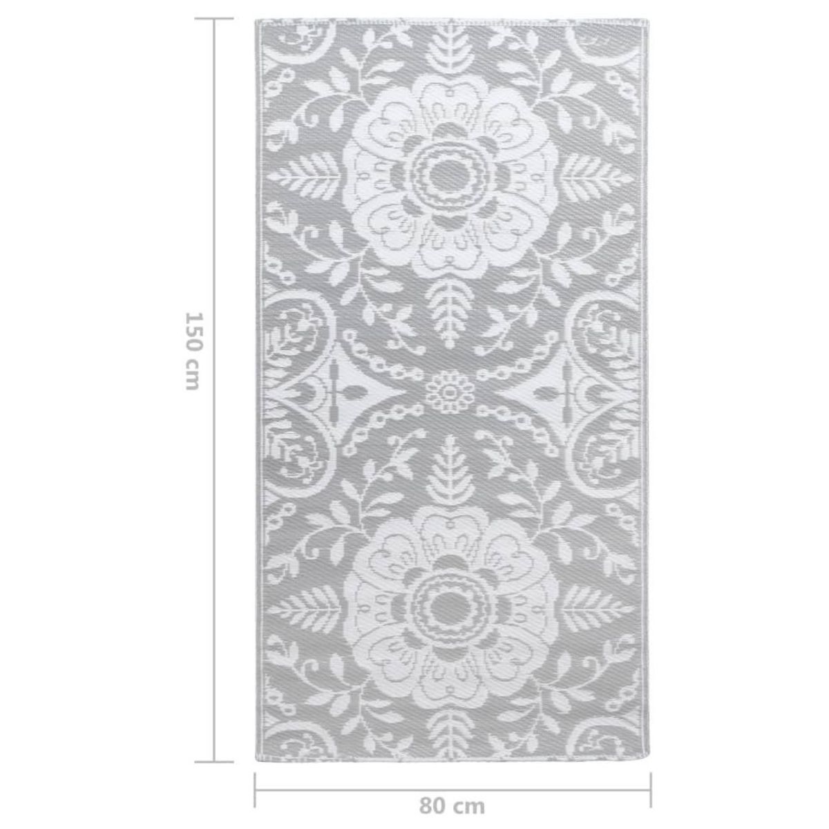 VIDAXL Tapis d'exterieur ARAKIL Gris clair 80x150 cm PP