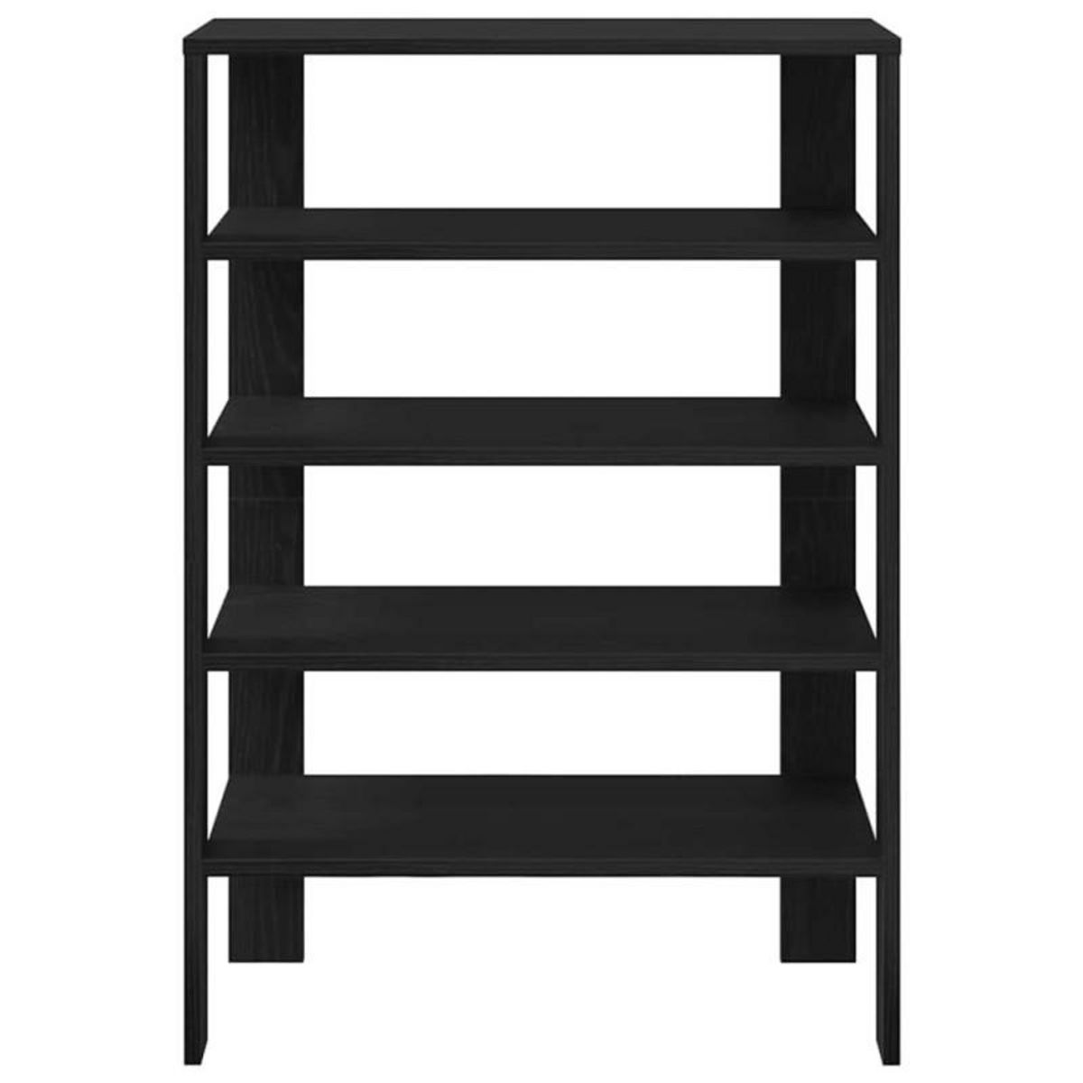 VIDAXL Étagère à chaussures noir 61x32x87,5 cm bois d ingénierie
