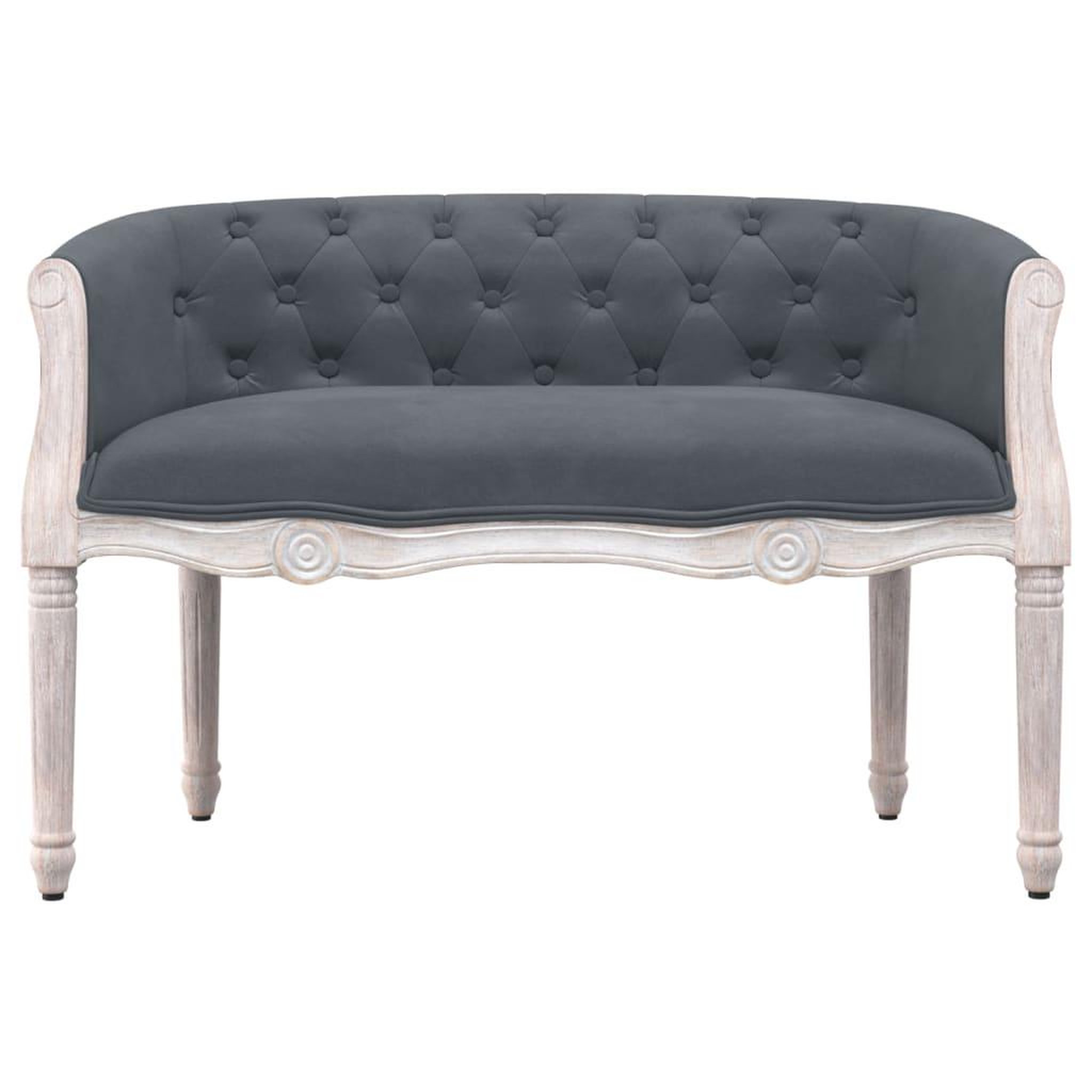 Voir la diapositive 3 : VIDAXL Banc Gris fonce 98x56x69 cm Velours