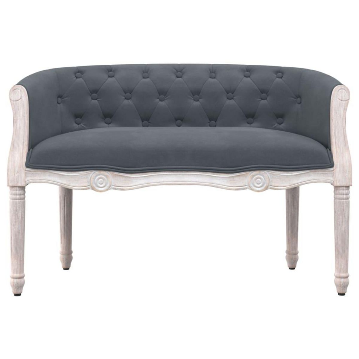 VIDAXL Banc Gris fonce 98x56x69 cm Velours