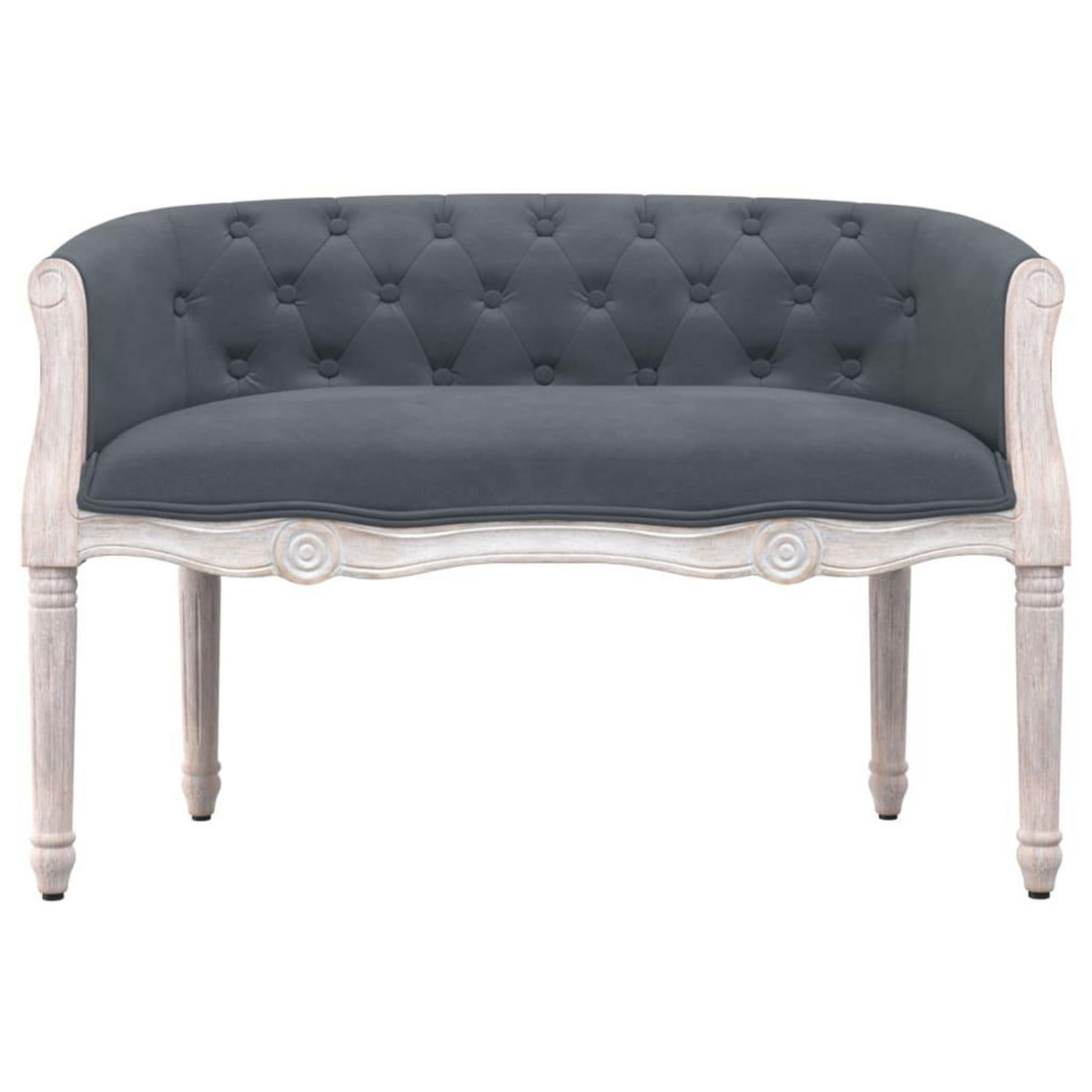VIDAXL Banc Gris fonce 98x56x69 cm Velours