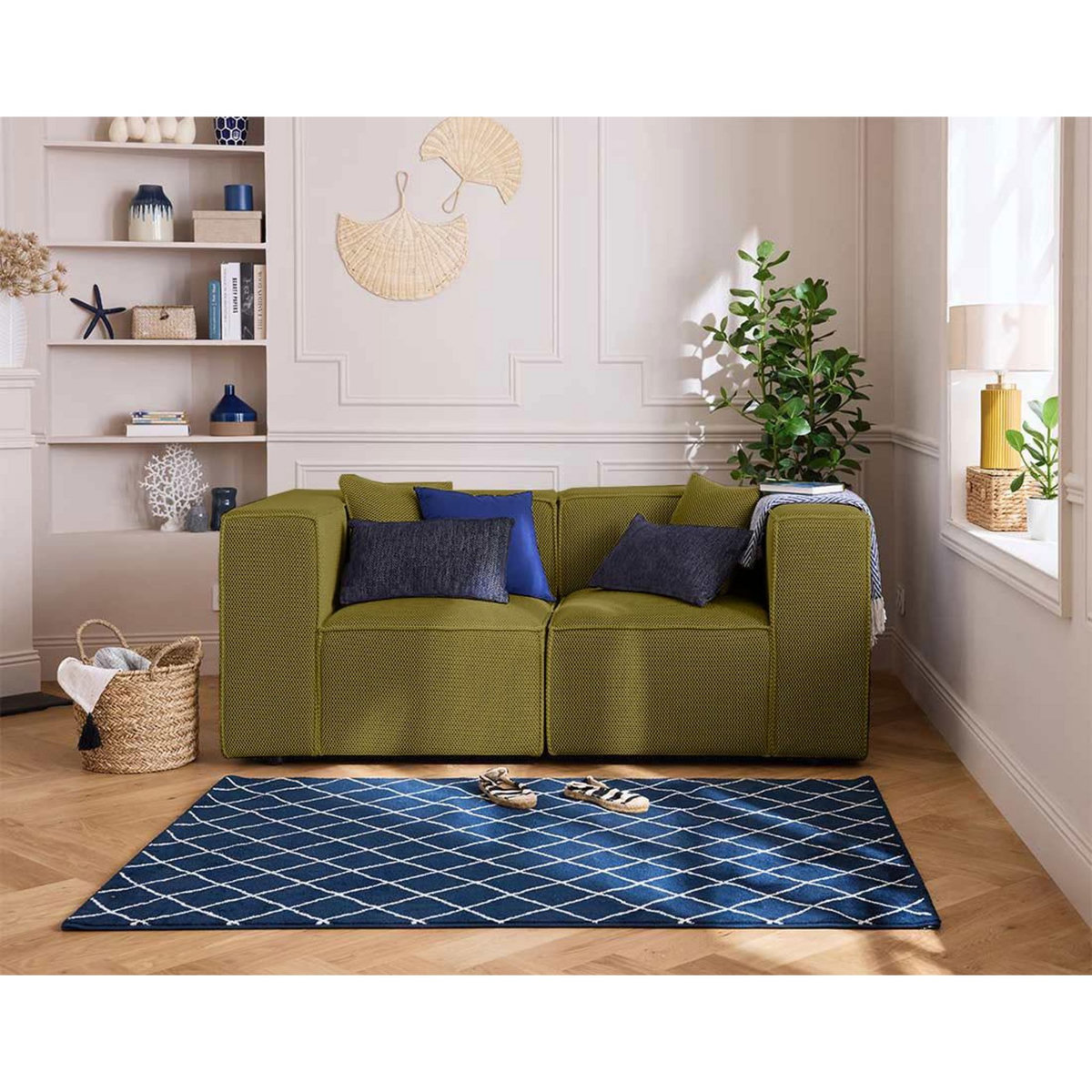 LISA DESIGN Arty - canapé modulable 2 places - en tissu mailles 3d