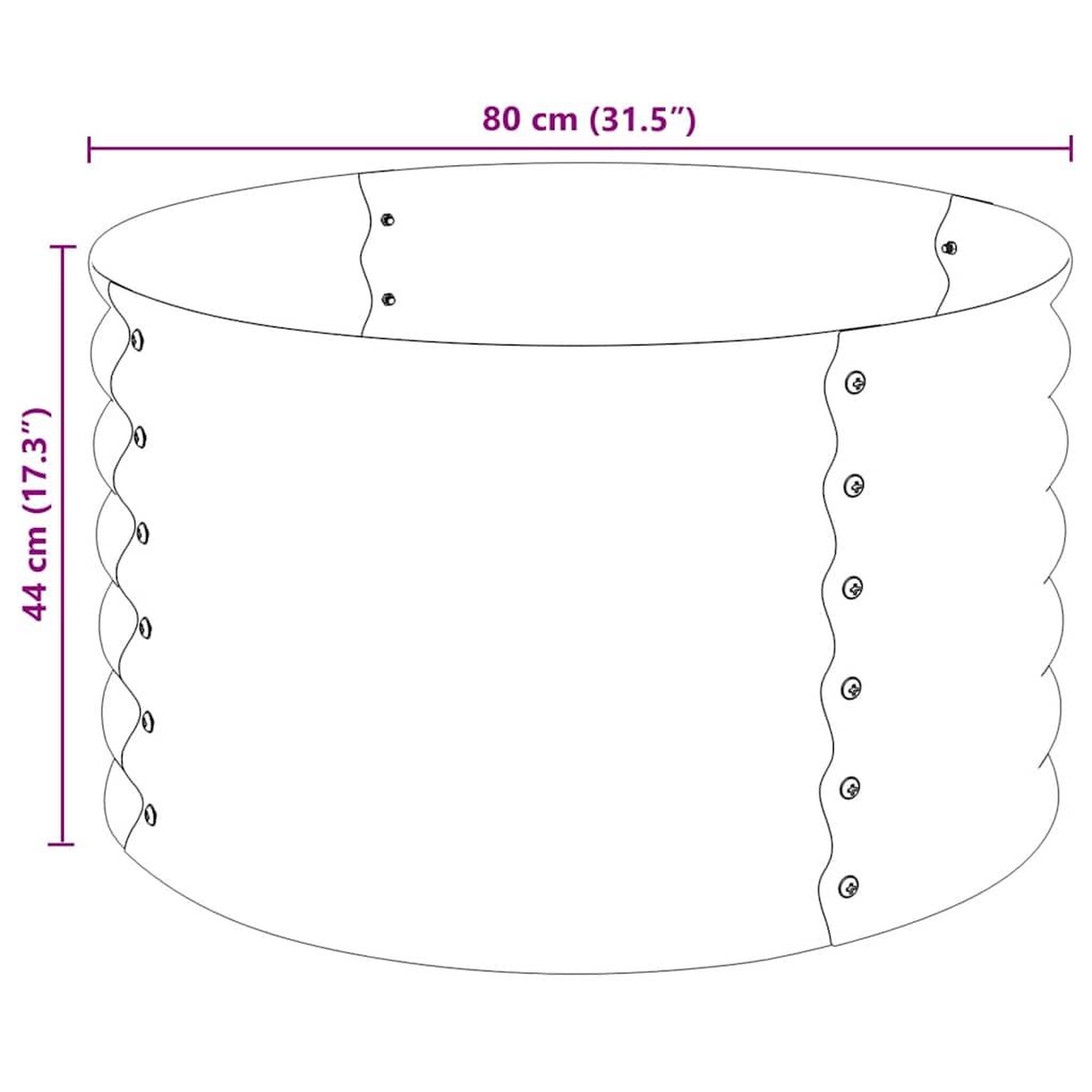 Voir la diapositive 6 : VIDAXL Lit sureleve de jardin 80x80x44 cm Acier galvanise Argente