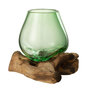 Voir la diapositive 1 : Paris Prix Vase en Verre sur Racine  Gamal  17cm Vert