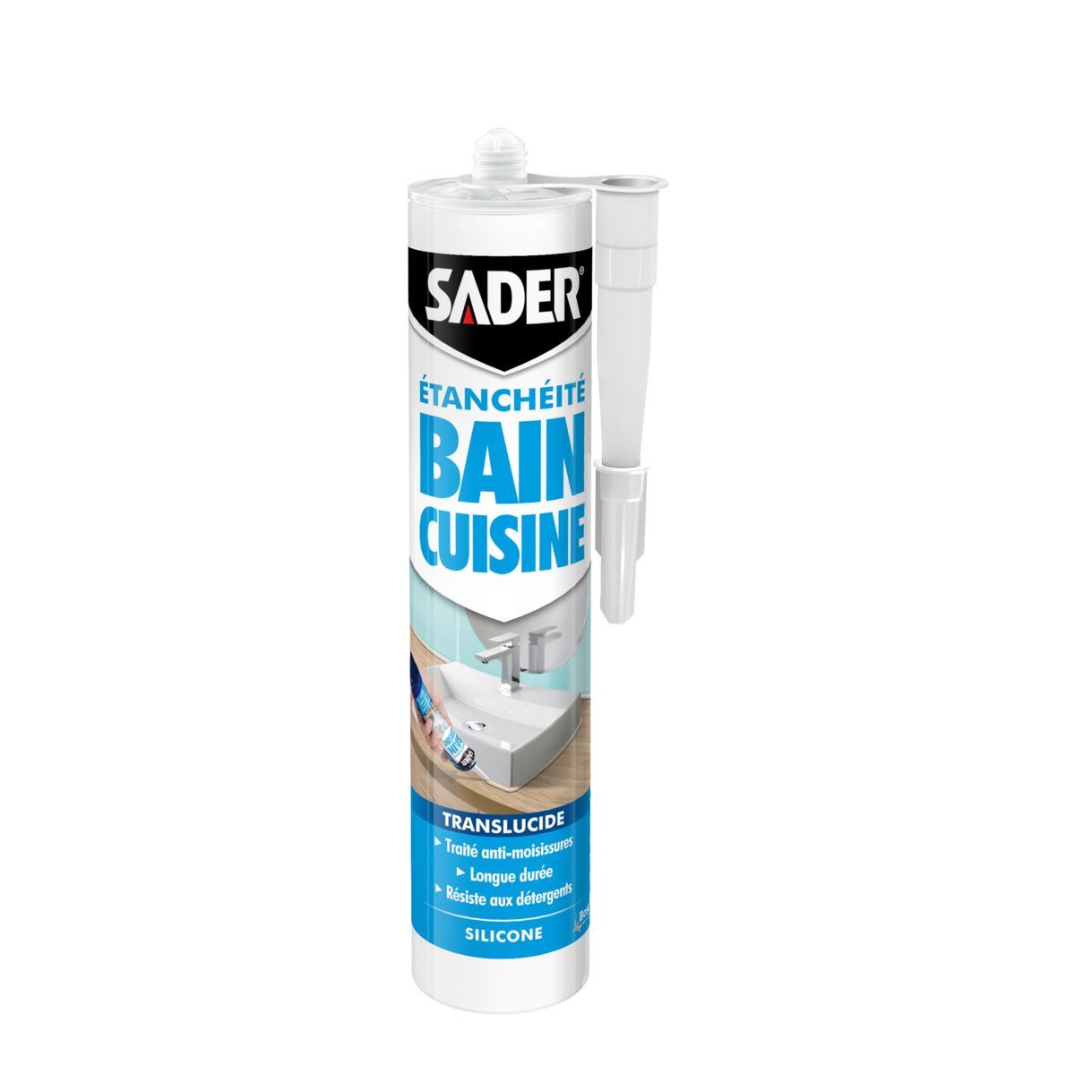 SADER Joint d'étanchéité bains et cuisine transparent280 ml.