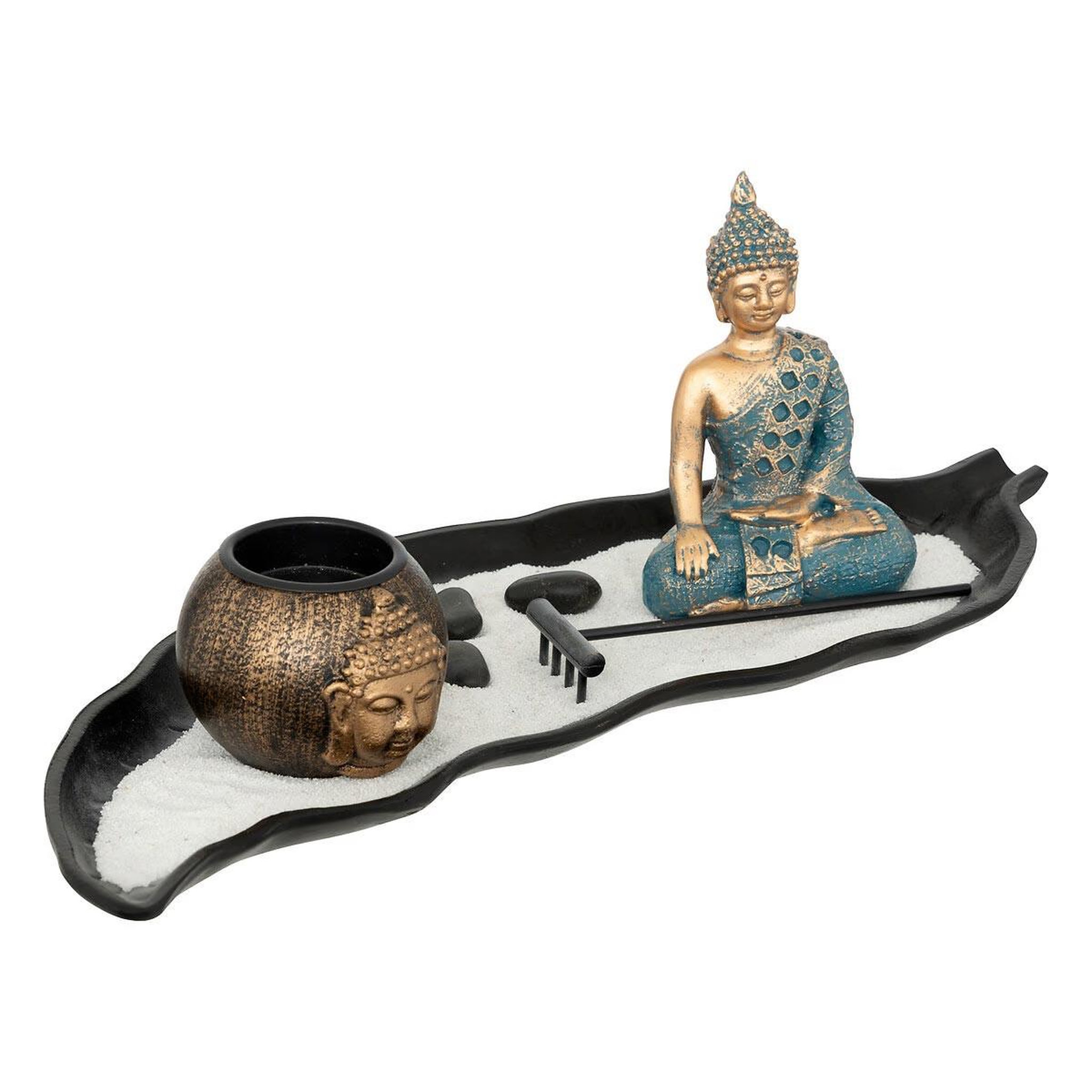 ATMOSPHERA Jardin zen déco  shamy  37cm bleu