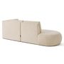 Voir la diapositive 6 : LISA DESIGN Santorini - canapé modulable d'angle droit + pouf - 4 places - en tissu texturé