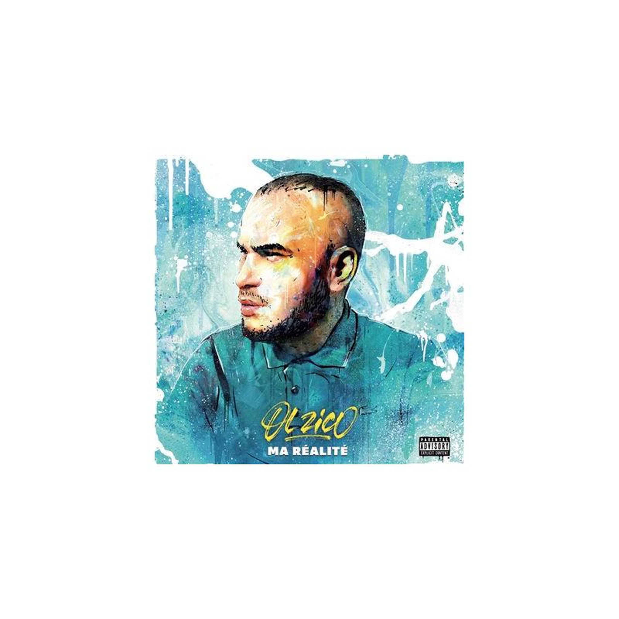 Vinyle rap “ma réalité” d'ol zico, édition limitée 1/300 blue teal numérotée, lp 12 titres