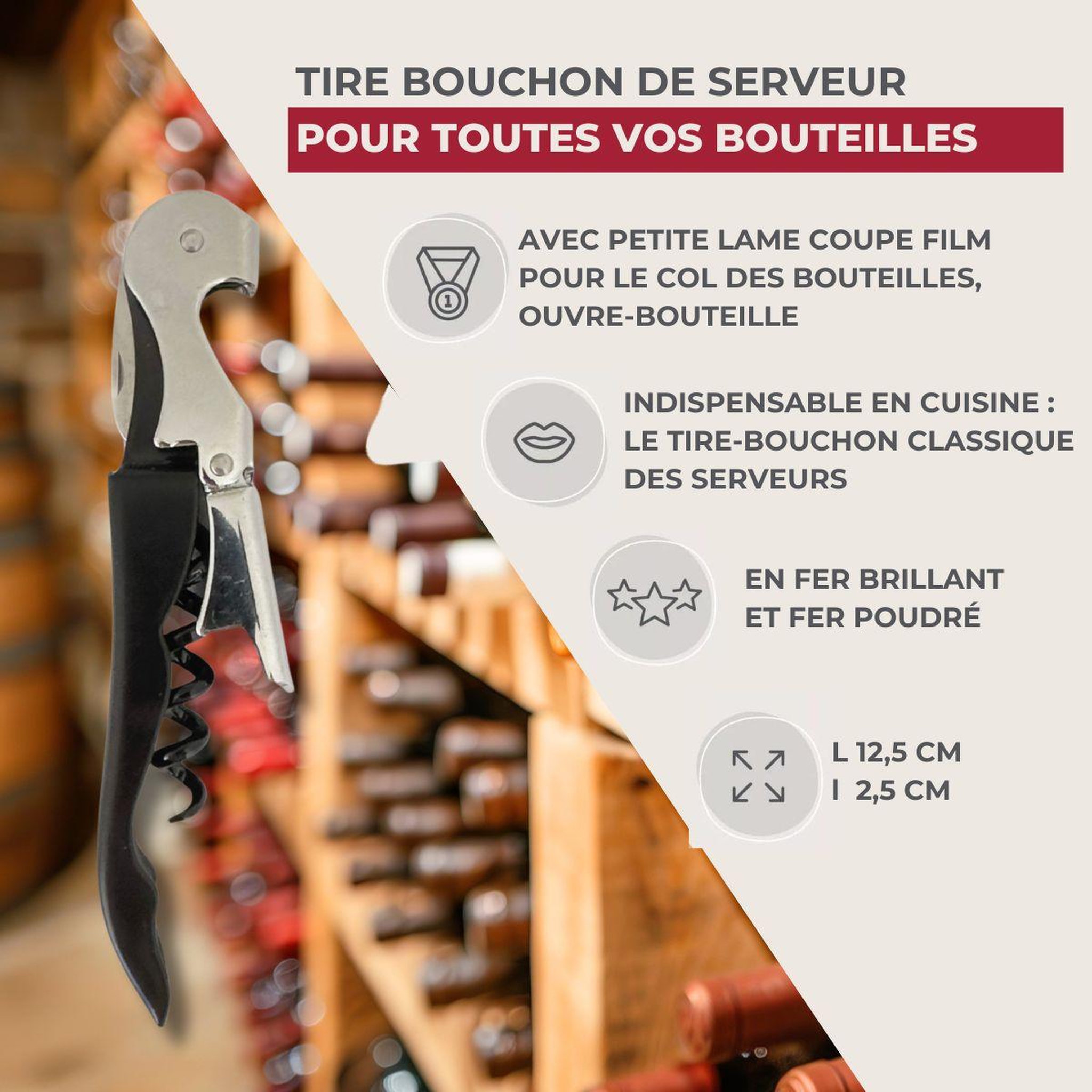 Voir la diapositive 3 : Fackelmann Tire-bouchon limonadier fackelmann bar concept