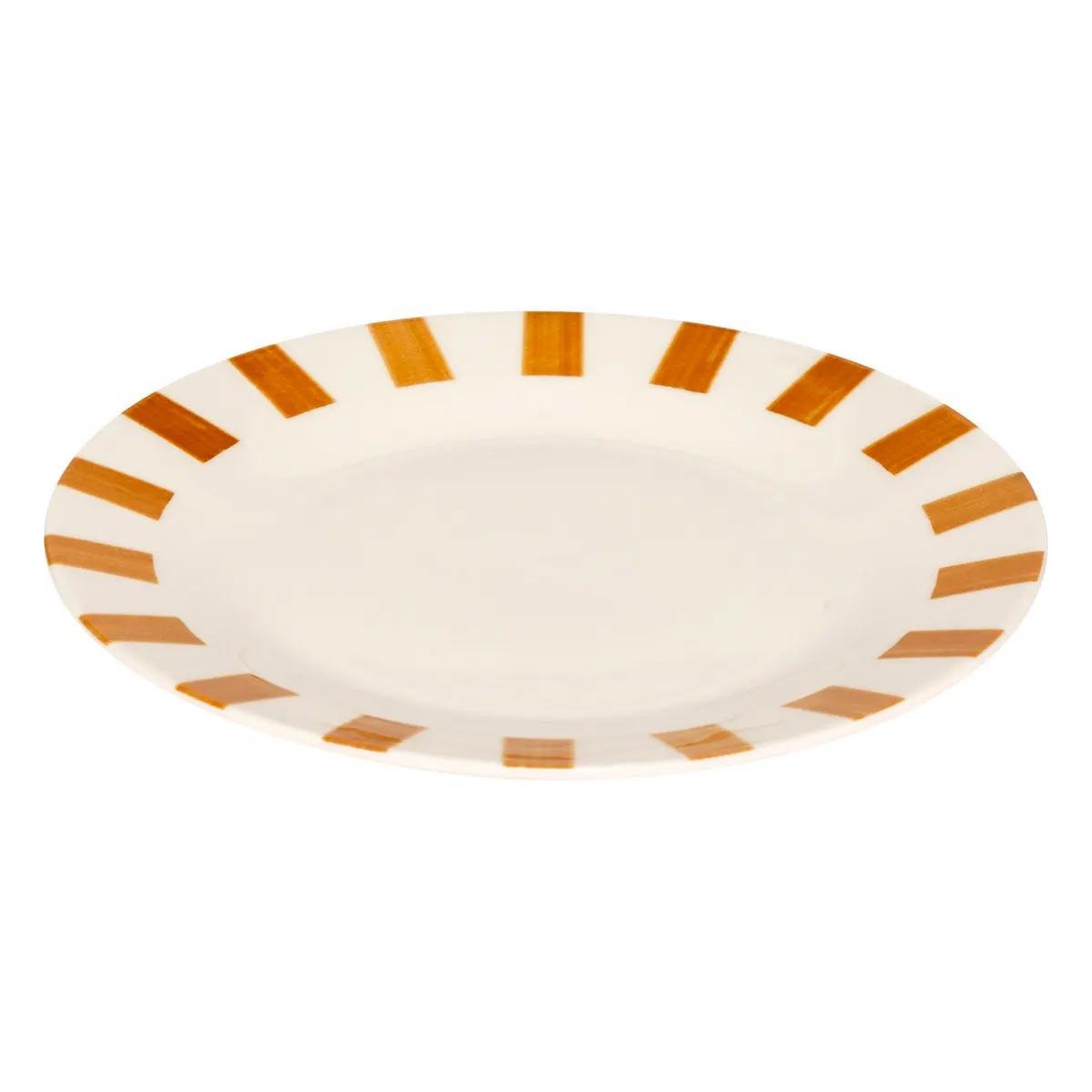 Voir la diapositive 2 : SECRET DE GOURMET Lot de 6 assiettes à dessert  cheri  19cm ocre